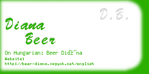 diana beer business card